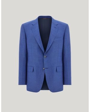 Canali And Wool, Silk And Linen Regular-Fit Jacket - Blue