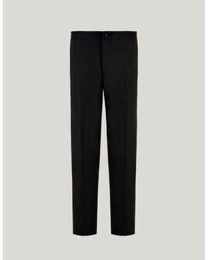 Canali Regular Fit Tuxedo Trousers - Black