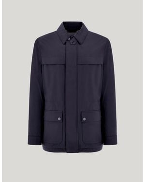 Canali Nuvola Maestrale Technical Fabric Field Jacket - Blue