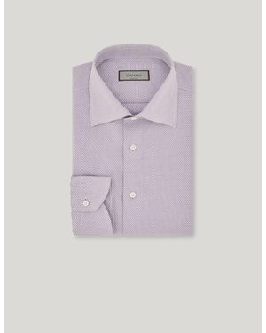 Canali Camicia Viola Impeccabile Regular Fit