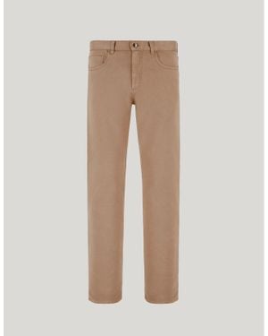 Canali Taupe Five-Pocket Trousers - Natural