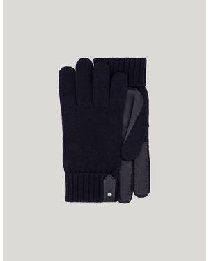 Canali Wool And Sheepskin Gloves - Blue