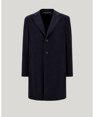 Canali Cashmere Single-Breasted Kei Coat - Blue