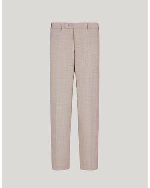 Canali Travel Trousers - Natural