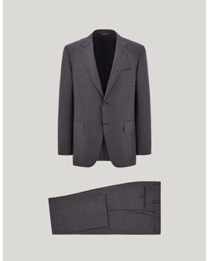Canali Abito Antracite E Marrone - Blu