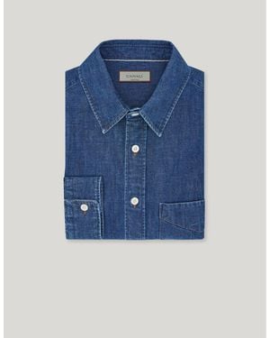 Canali Camicia Blu Denim