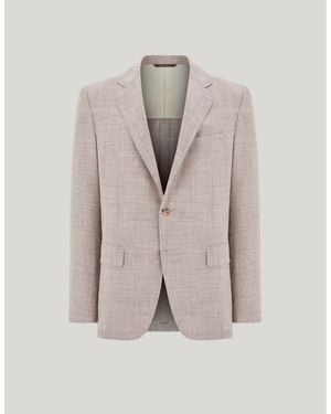 Canali Wool, Silk And Linen Modern-Fit Jacket - Natural