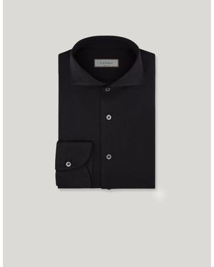 Canali Camicia Slim Fit - Nero