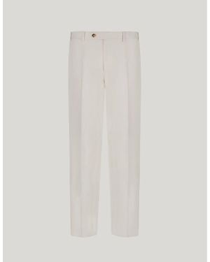 Canali Linen And Silk Regular-Fit Pants - White
