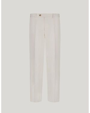 Canali Linen And Silk Regular-Fit Trousers - White