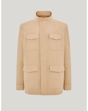 Canali Wool And Silk Safari Jacket - Natural