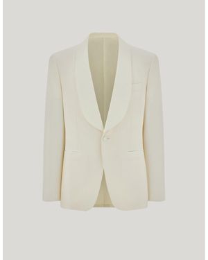 Canali Wool Modern-Fit Tuxedo Jacket - Natural