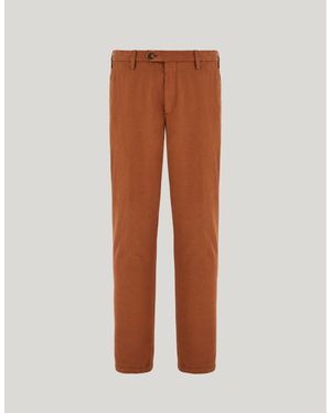 Canali Terracotta-Coloured Regular-Fit Cotton And Silk Gabardine Chinos - Brown
