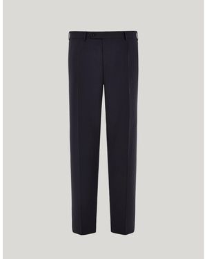 Canali Pure Impeccabile Wool Regular-Fit Trousers With Pleat - Blue