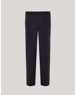 Canali Pure Impeccabile Wool Regular-Fit Trousers With Pleat - Blue