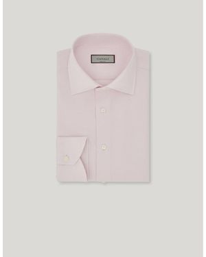 Canali Impeccabile Twill Cotton Regular-Fit Shirt - Pink