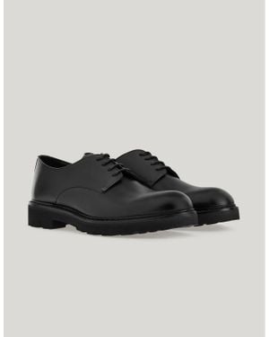 Canali Chaussures Derby En Cuir De Veau Lisse Avec Semelle En Eva Noires