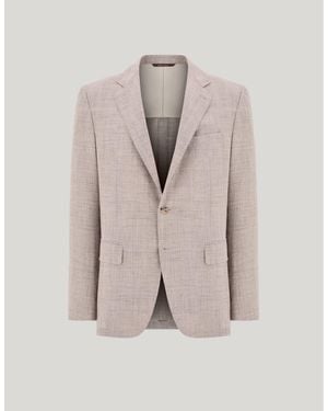 Canali Wool, Silk And Linen Modern-Fit Jacket - Natural