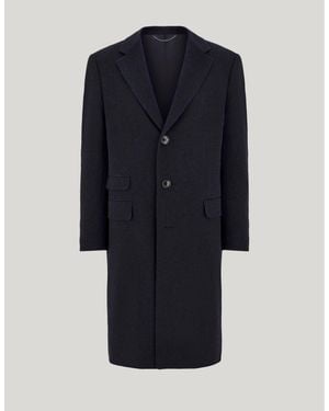Canali Cashmere Single-Breasted Coat - Blue