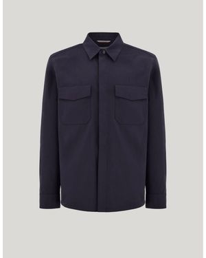 Canali Nuvola Relaxed Fit Pure Cotton Overshirt - Blue