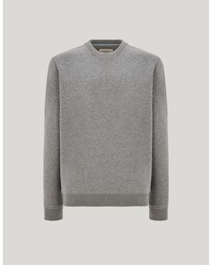 Canali Melange Reversible Jersey Regular Fit Crew Neck - Gray