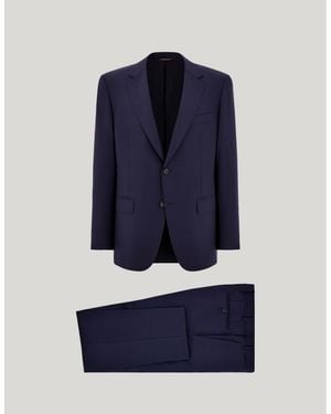 Canali Wool Single-Breasted Regular-Fit Suit - Blue