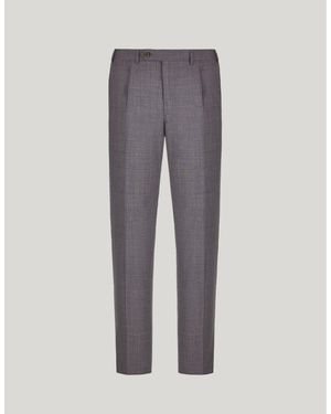 Canali Pure Impeccabile Wool Regular-Fit Trousers With Pleat - Grey