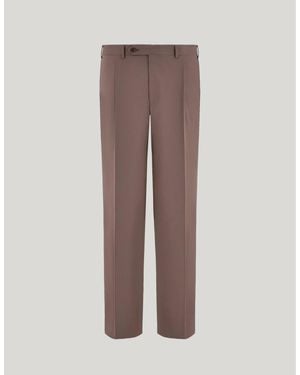 Canali Walnut Regular-Fit Stretch Wool Pants - Brown