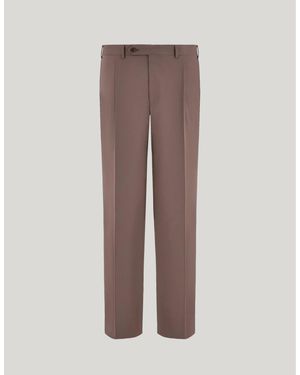Canali Walnut Regular-Fit Stretch Wool Trousers - Brown