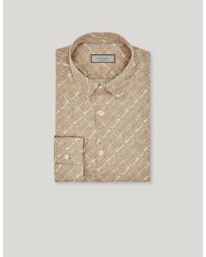 Canali Freizeithemd Regular Fit Aus Bedrucktem Baumwollstoff - Natur