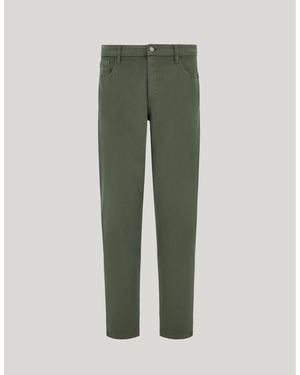 Canali Levante Comfort Cotton Microtwill Regular-Fit Pants - Green