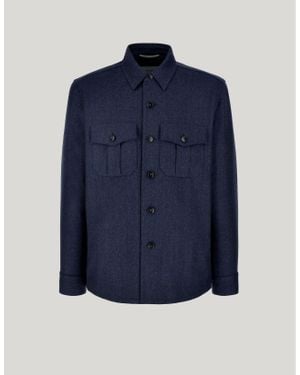 Canali Overshirt Aus Reiner Impeccabile-Wolle - Blau