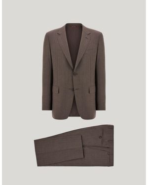 Canali Abito Noce E Azzurro - Marrone