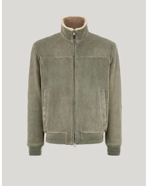 Canali Sage Goat Suede Blouson - Green