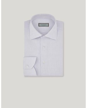 Canali Impeccabile Twill Cotton Regular-Fit Formal Shirt - White