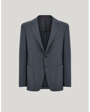 Canali Giacca Kei Grigia E Verde - Blu