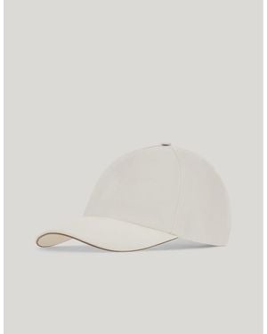 Canali Linen And Silk Blend Baseball Cap - Natural