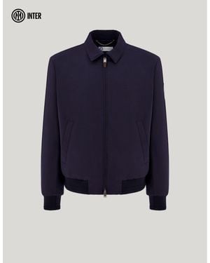 Canali Wool Regular-Fit Bomber Jacket - Blue