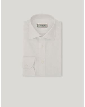 Canali Impeccabile Cotton Twill Regular-Fit Shirt - White
