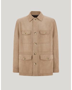 Canali Nuvola Sand-Coloured Sahariana Jacket - Natural
