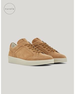 Canali Nuvola Suede Leather Trainers - Natural