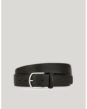 Canali Tubular Deerskin Belt - Black