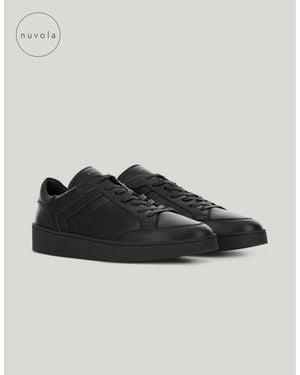 Canali Nuvola Leather Trainers - Black