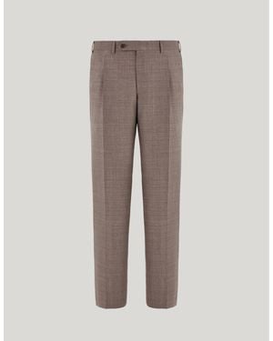 Canali Walnut Regular-Fit Pants - Gray