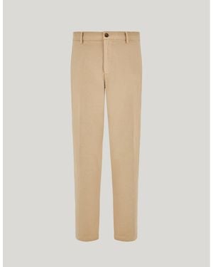 Canali Sand-Colored Comfort Cotton Gabardine Chinos - Natural