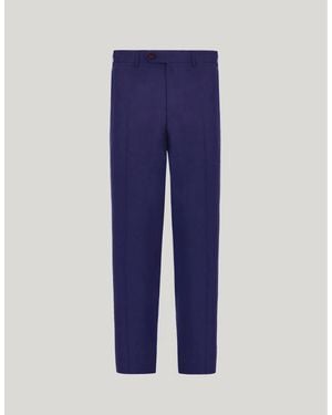 Canali 150's Wool Regular-Fit Trousers - Blue