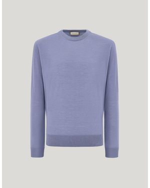 Canali Nuvola Crew Neck Sweater - Blue