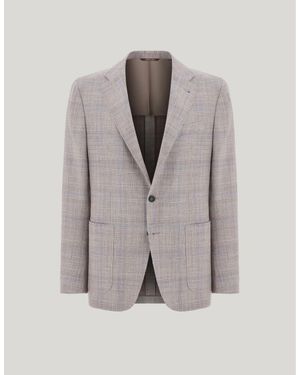 Canali And Lilac Modern-Fit Jacket - Gray