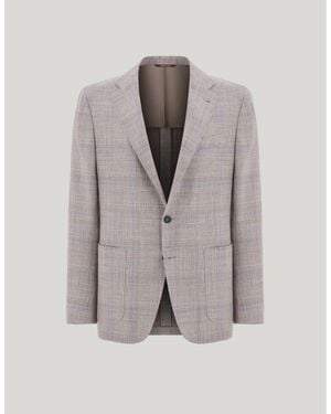 Canali And Lilac Modern-Fit Jacket - Grey