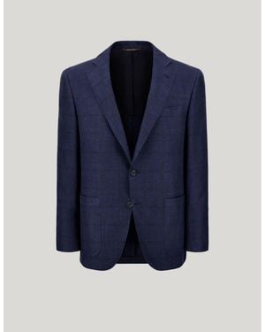 Canali Overcheck Kei Blazer - Blue